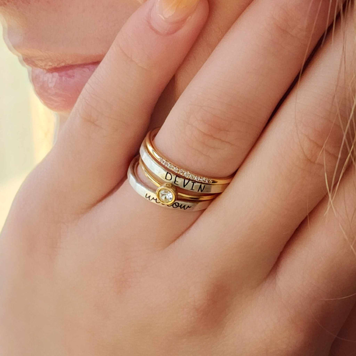 The Athena Stacking Ring Set - Going Golden