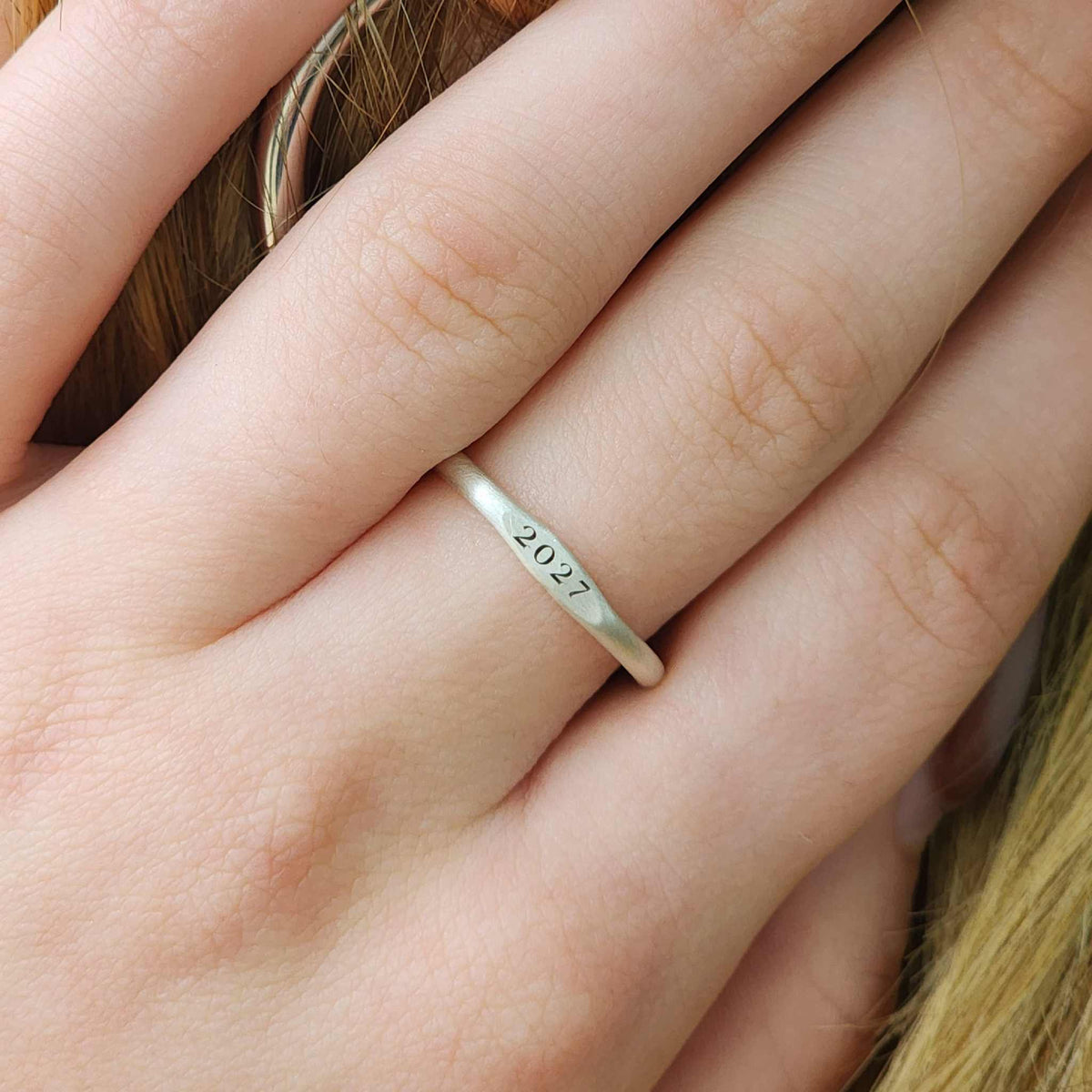 Signet Year Stacking Ring - Going Golden