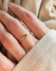 Typewriter Stacking Name Ring - Going Golden