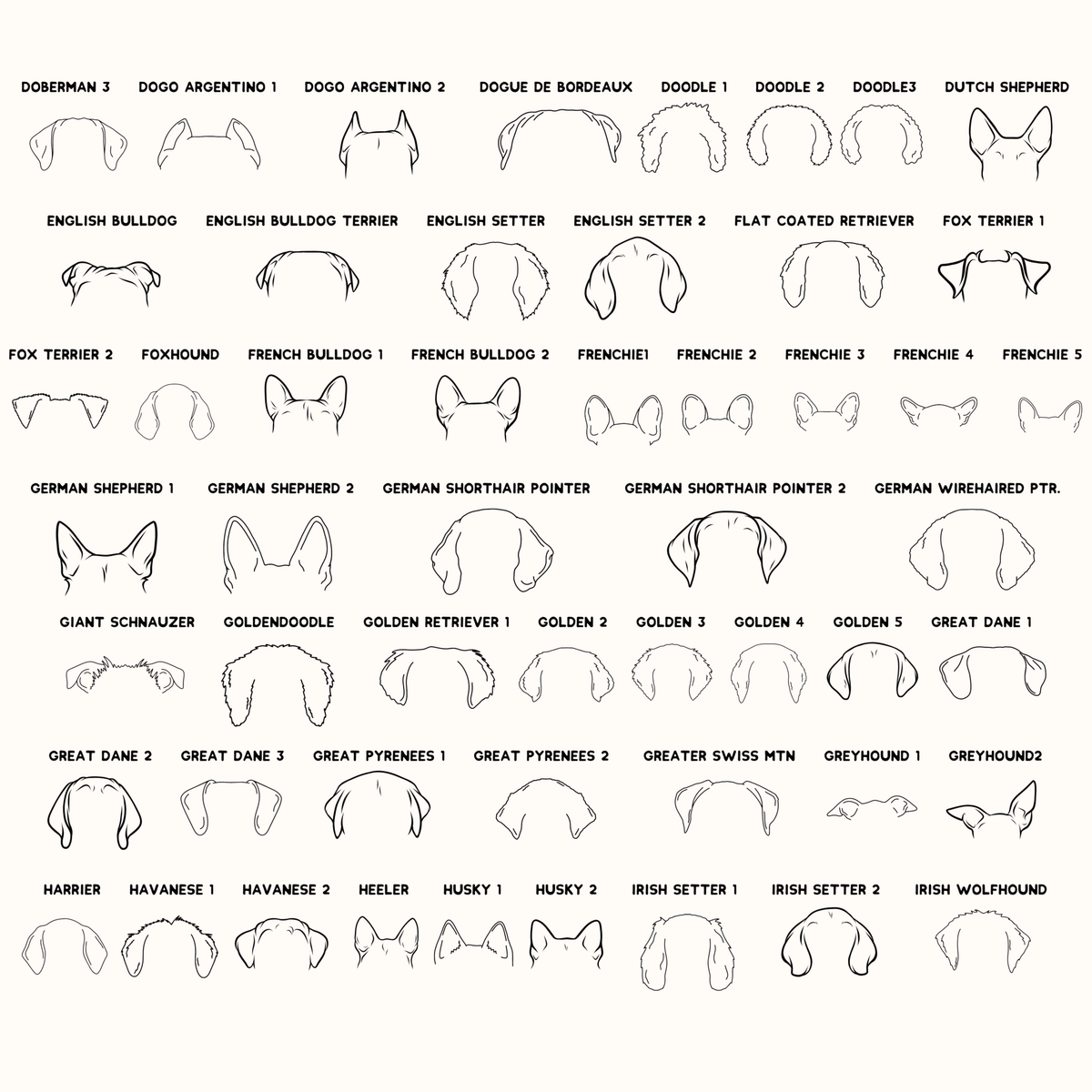 Dog Ear Ornament - Going Golden