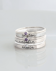 The Brynn Stacking Name Ring Set