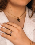 Oval Name Necklace - Going Golden
