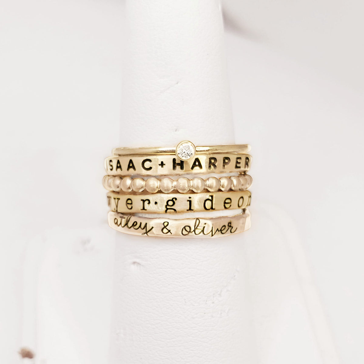 The Amelia Ring Set - Going Golden