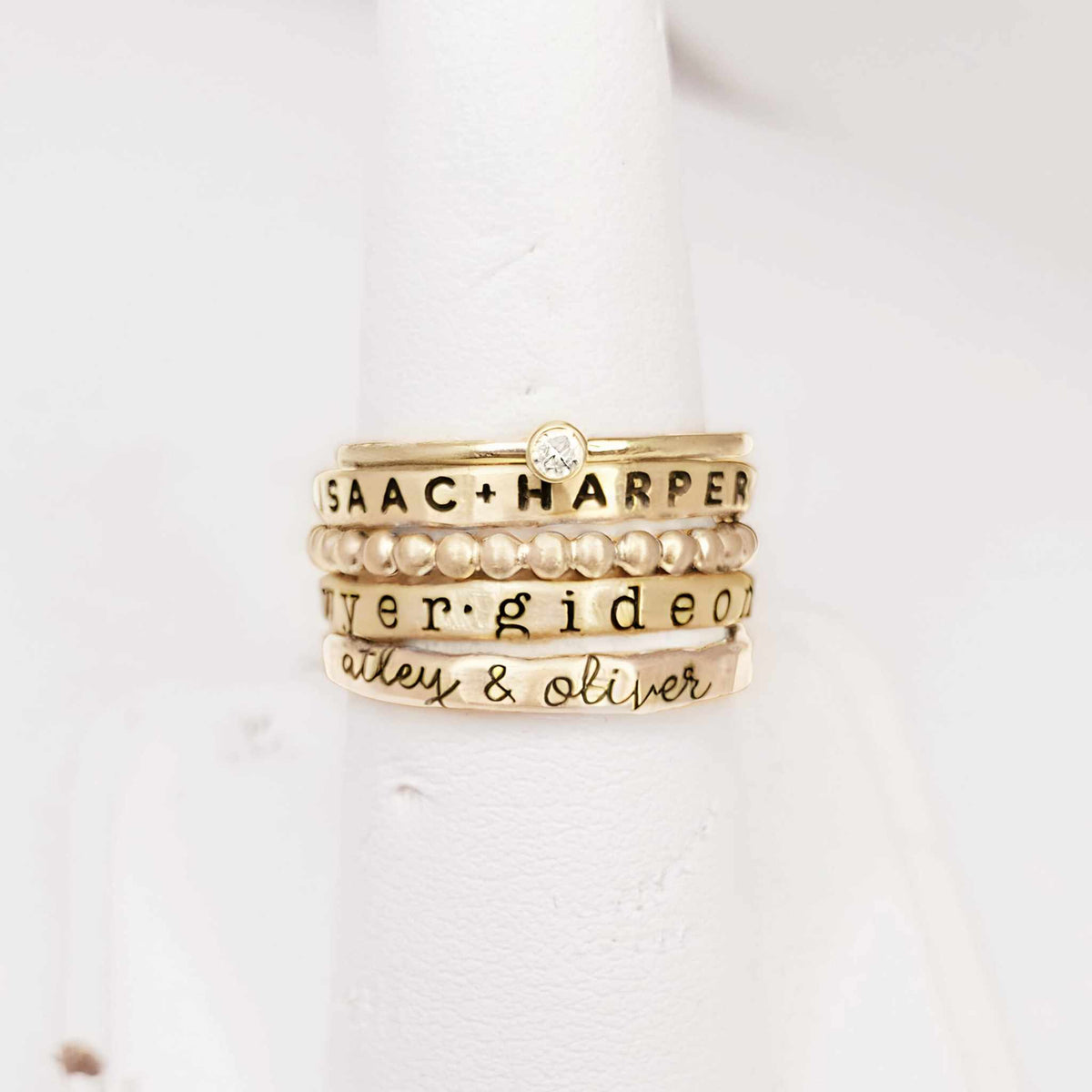 The Amelia Ring Set - Going Golden