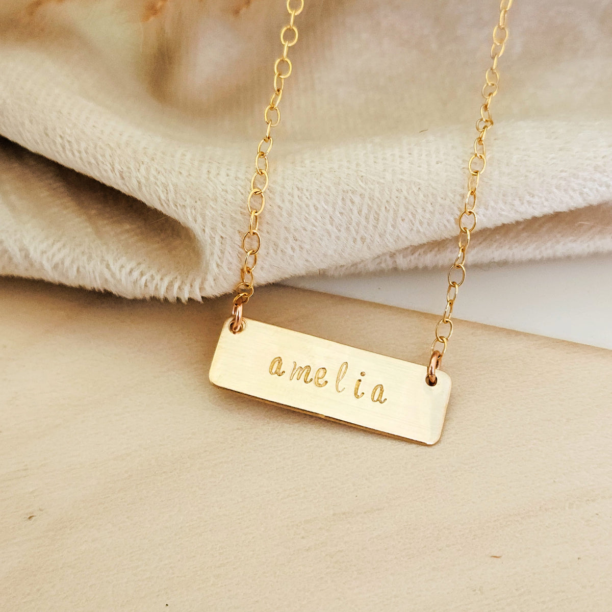 Short Gold Bar Necklace - Going Golden