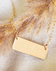 Short Gold Bar Necklace