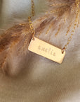 Short Gold Bar Necklace