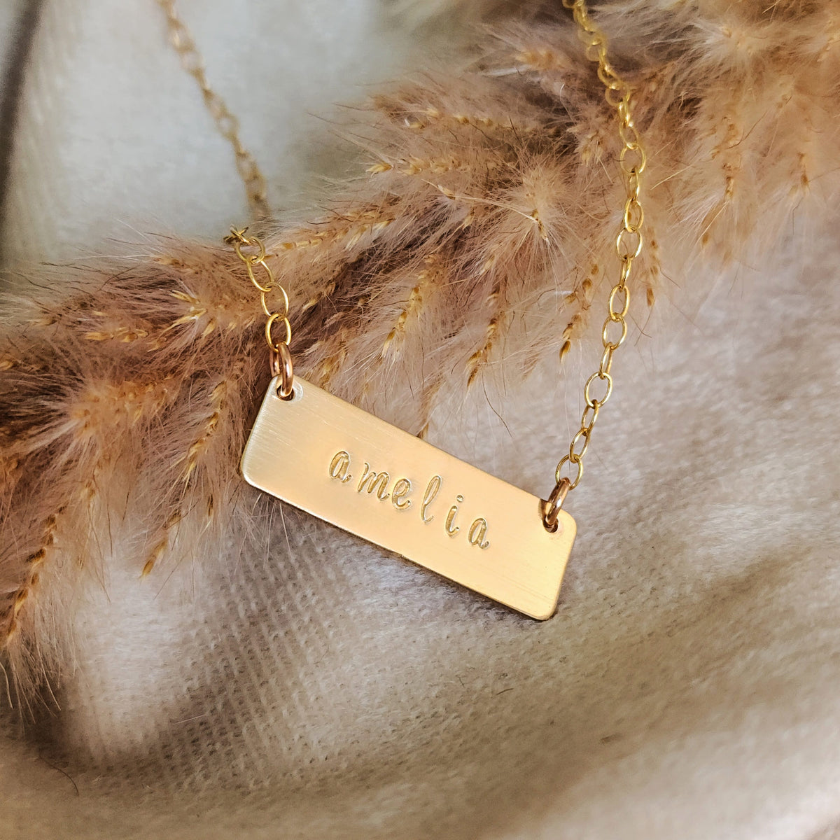 Short Gold Bar Necklace - Going Golden
