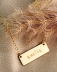 Short Gold Bar Necklace