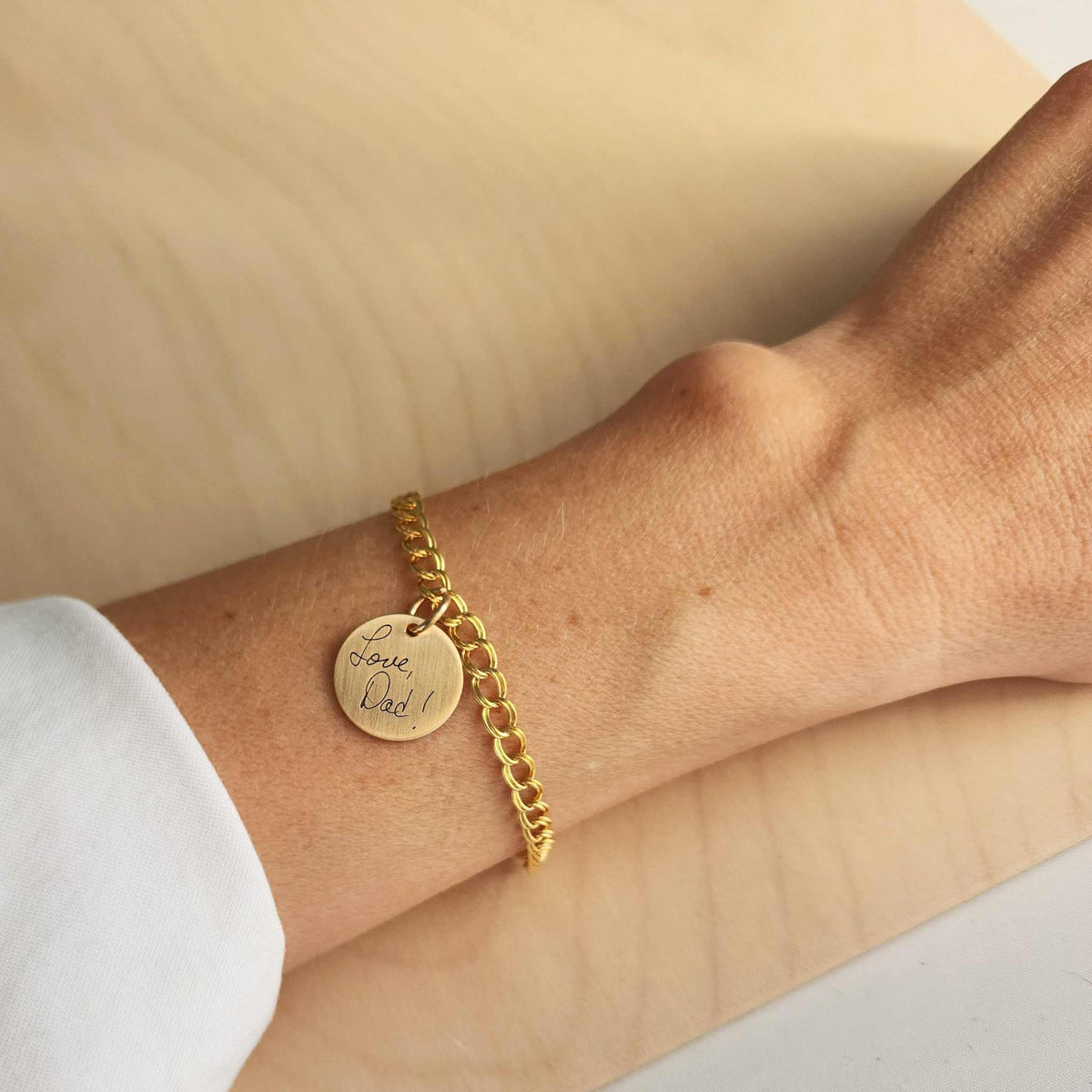 Gold Handwriting Charm Bracelet - Going Golden
