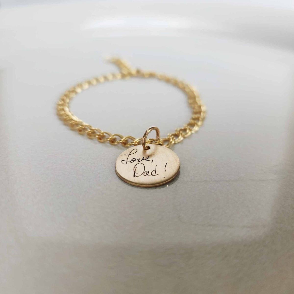 Gold Handwriting Charm Bracelet - Going Golden
