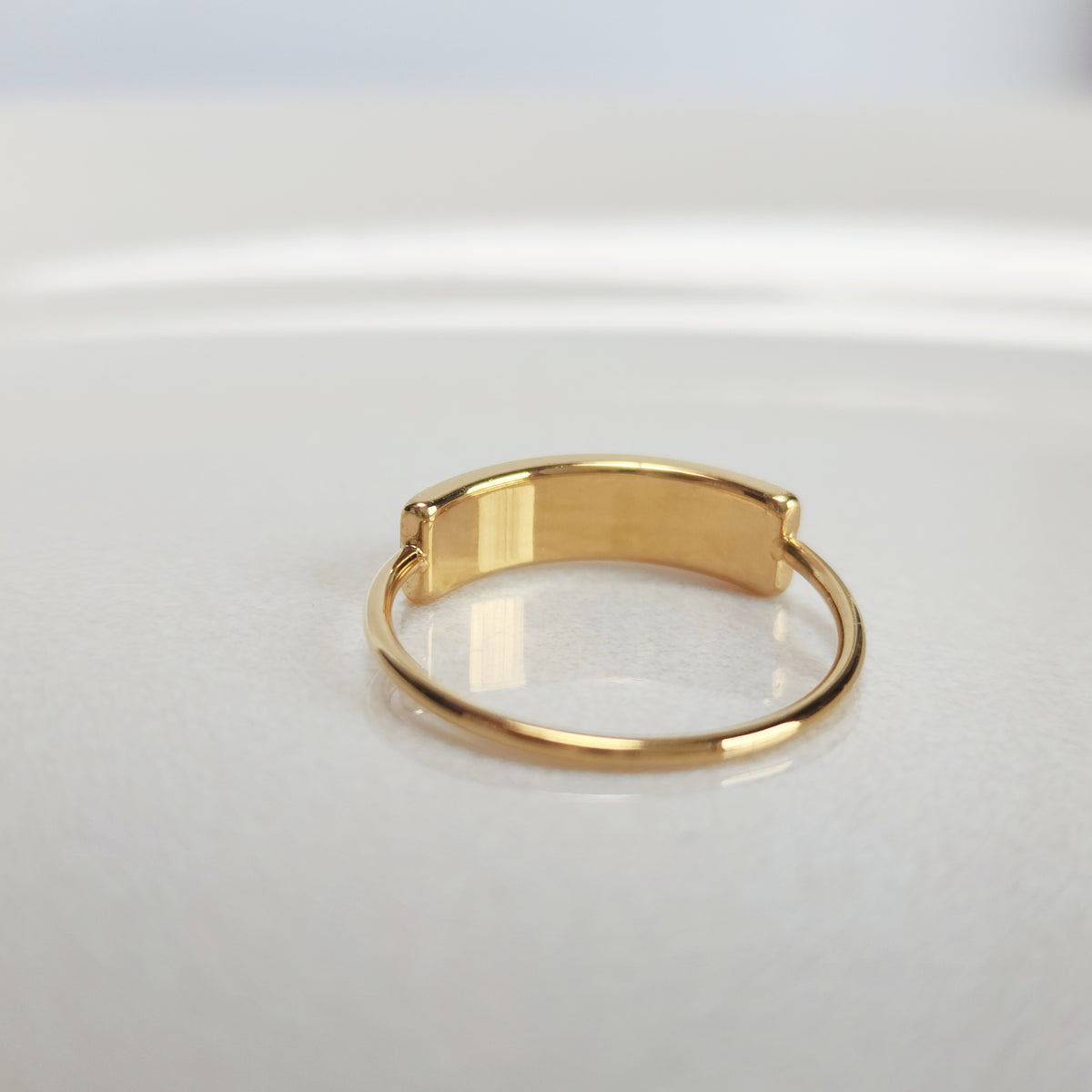 Gold Handwriting Name Plate Ring - Going Golden
