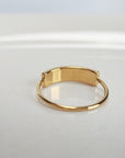Gold Handwriting Name Plate Ring