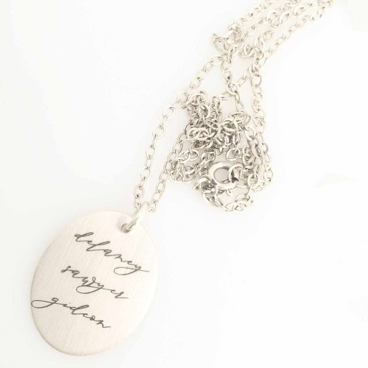 Personalized Oval Name Necklace – Sterling Silver or 14K Gold Filled - Going Golden