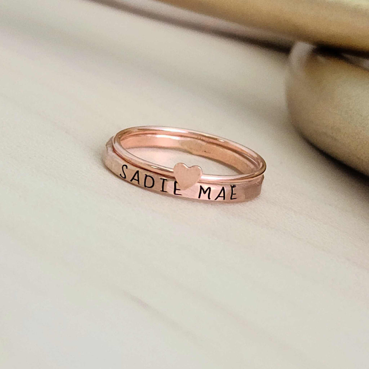 Mini Heart Ring - Going Golden