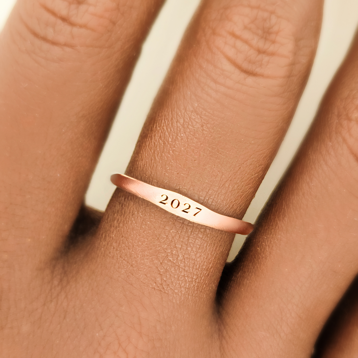 Signet Year Stacking Ring - Going Golden