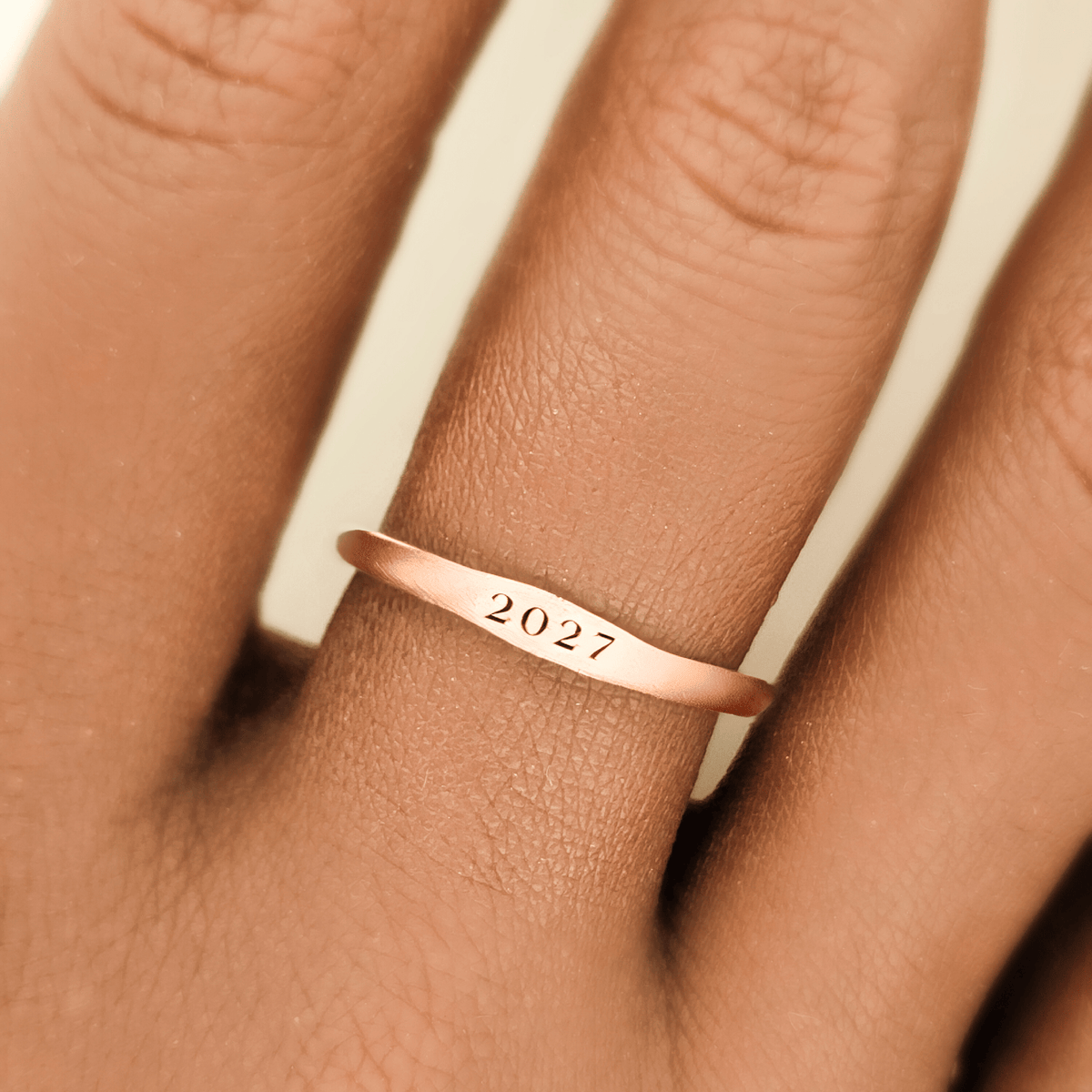 Signet Year Stacking Ring - Going Golden