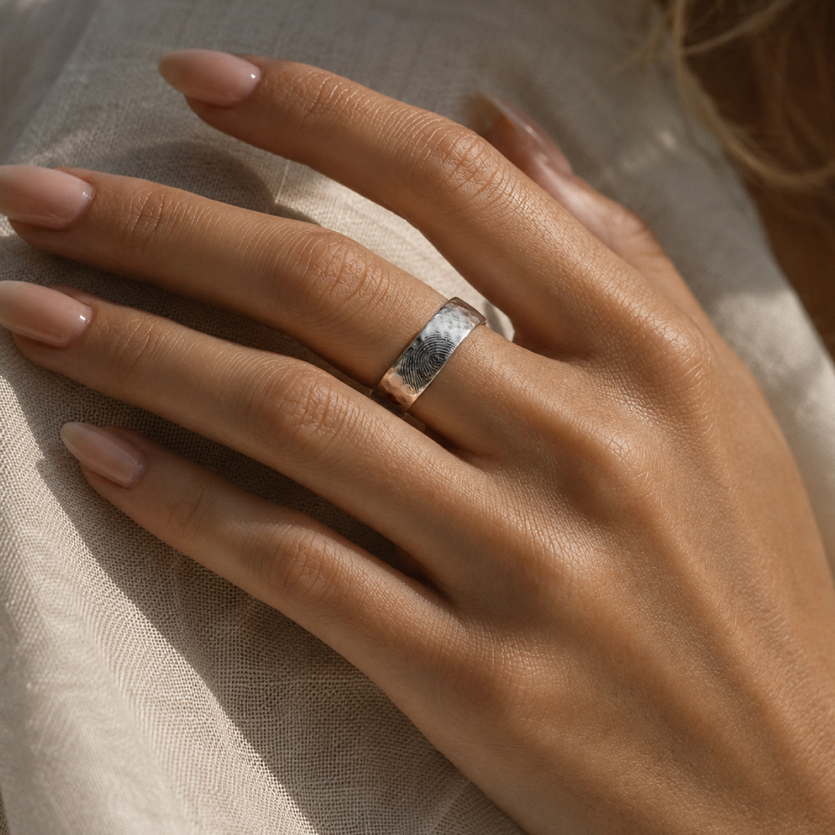 Silver Fingerprint Ring