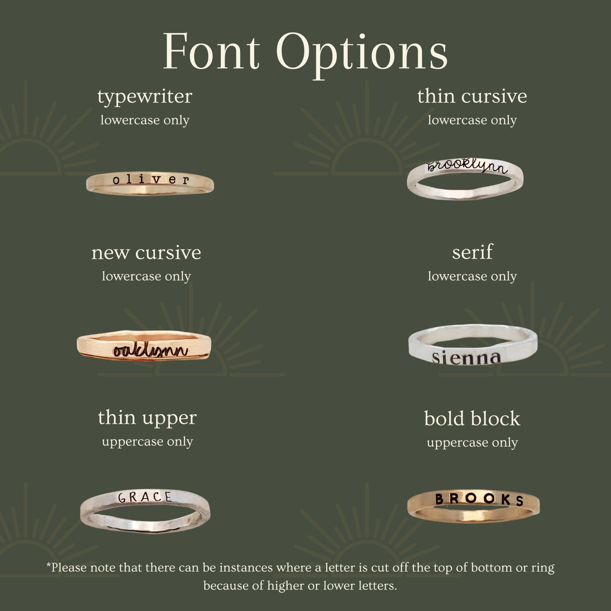 The Maya Stacked Name Ring Set - Going Golden