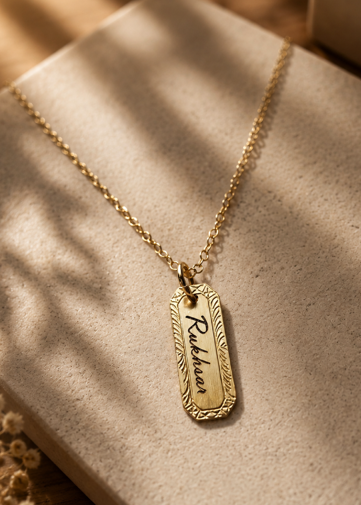 Rectangle Pendant Necklace