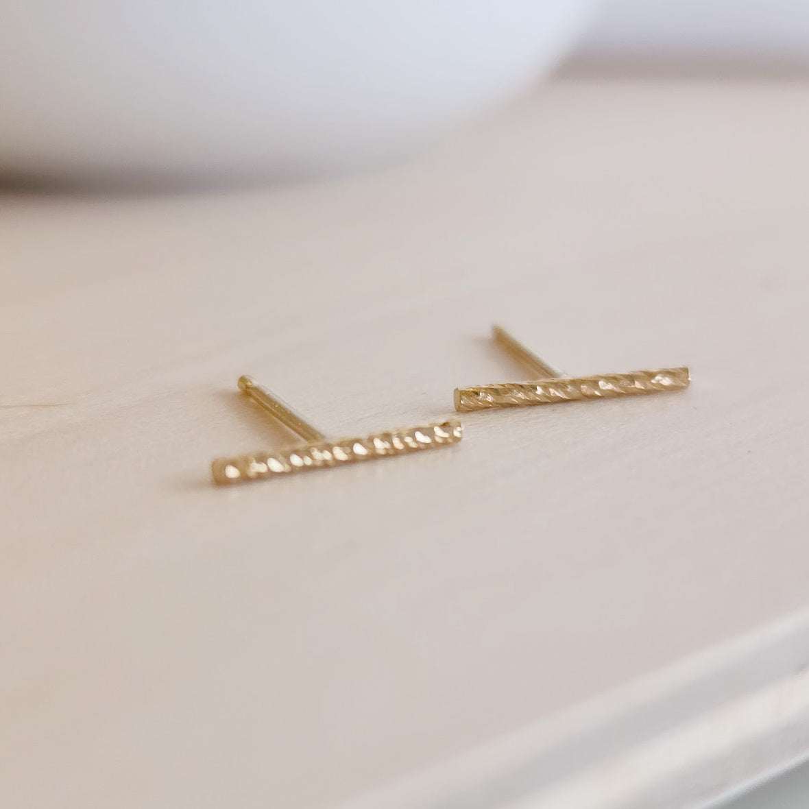 Sparkle Bar Earrings - Going Golden