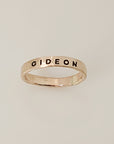 Yellow Gold Filled Thick Personalized Stacking Ring