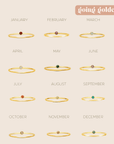 March Birthstone Ring - Going Golden