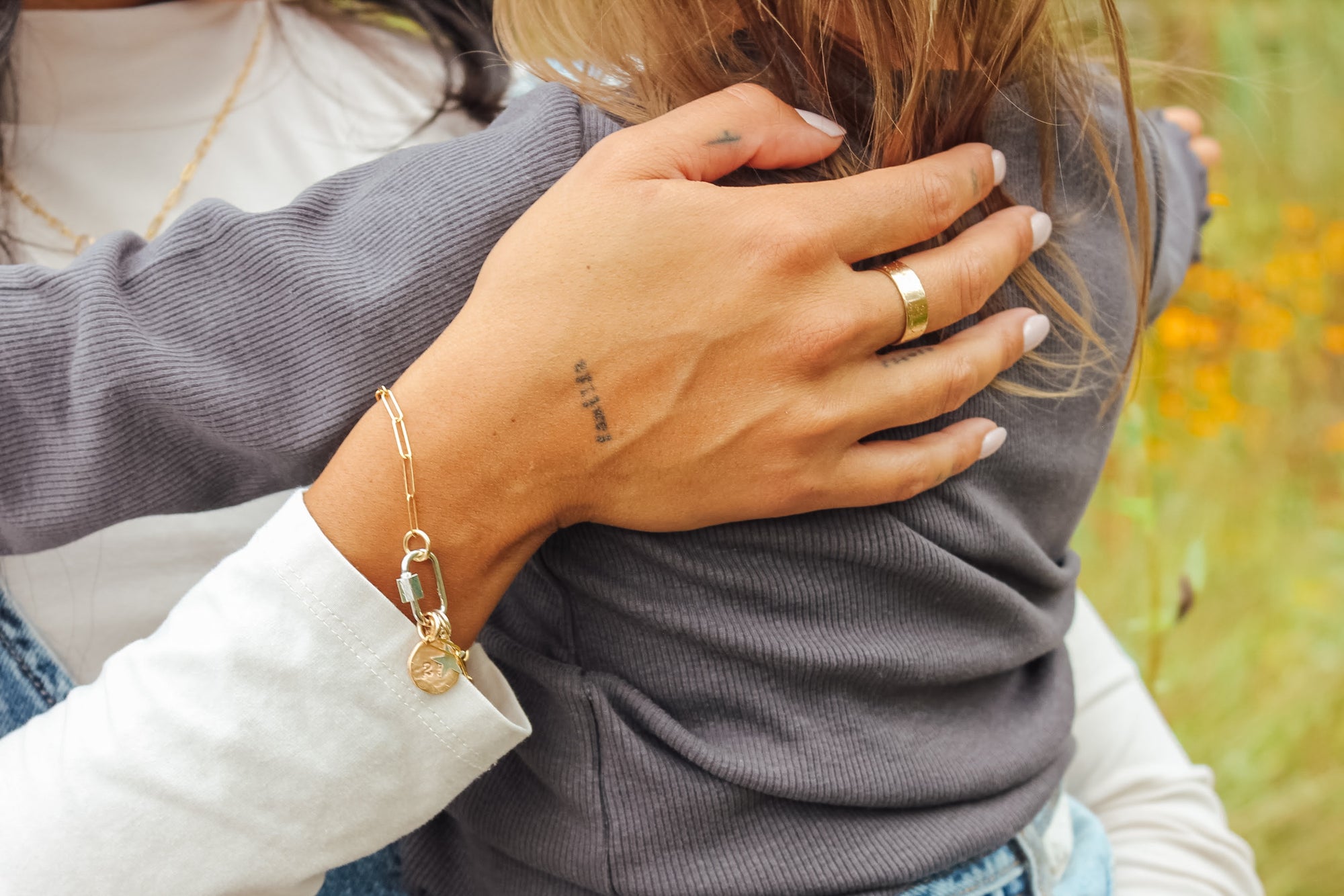 Solid Gold Textured Ring