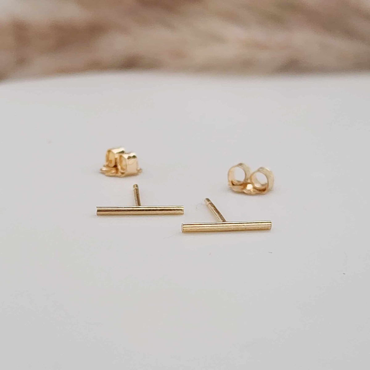 Gold filled bar earrings - Going Golden
