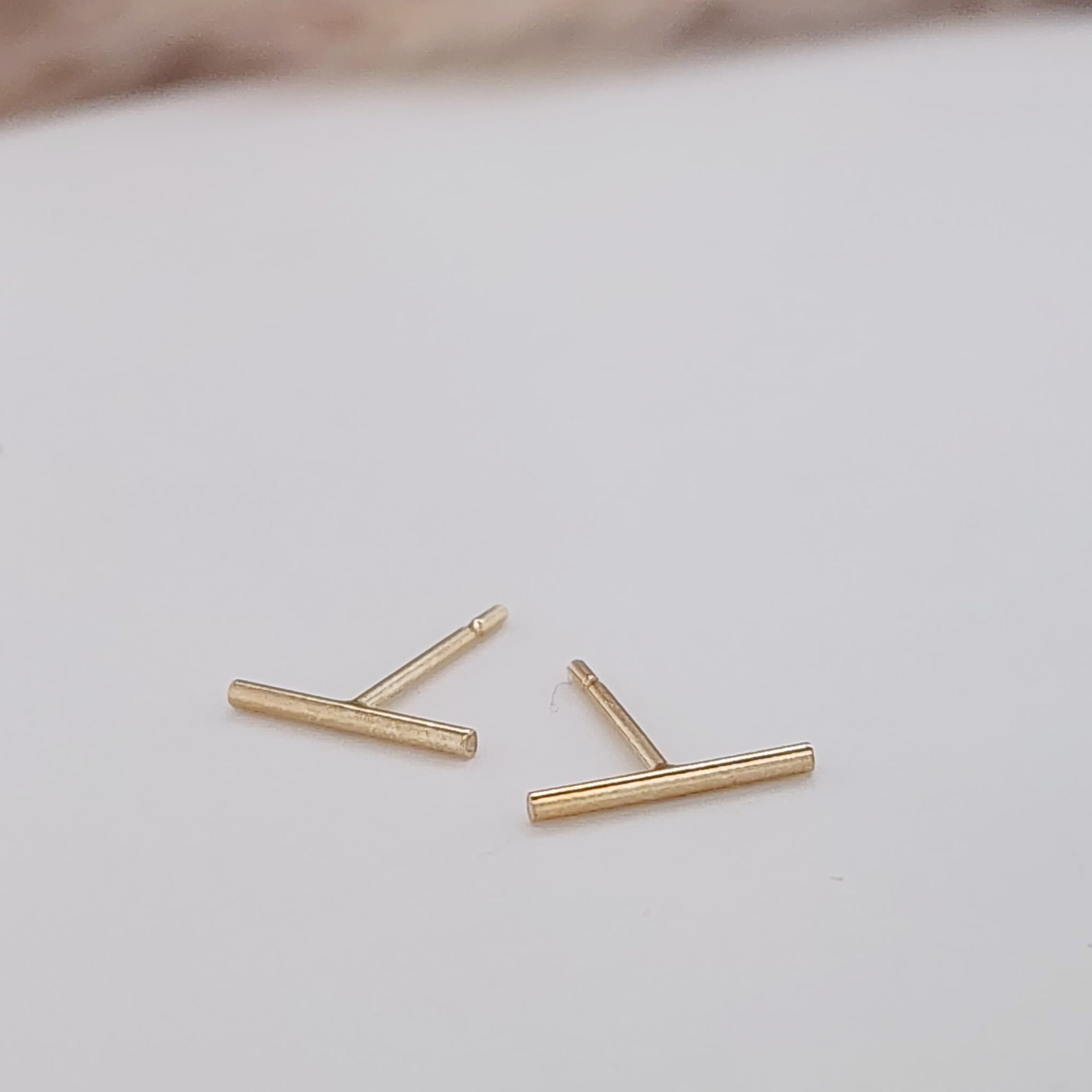 Gold filled bar earrings - Going Golden
