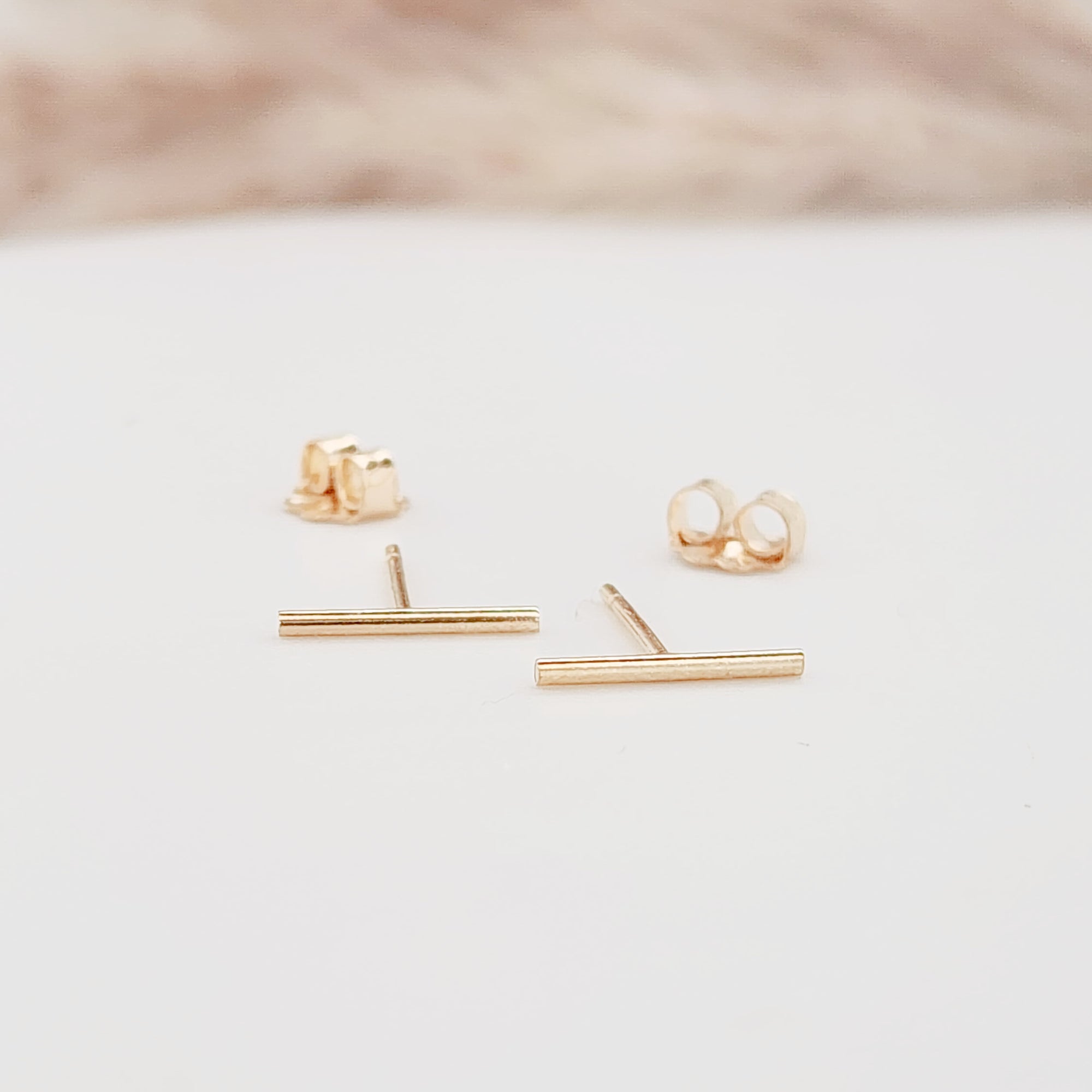 Gold filled bar earrings - Going Golden