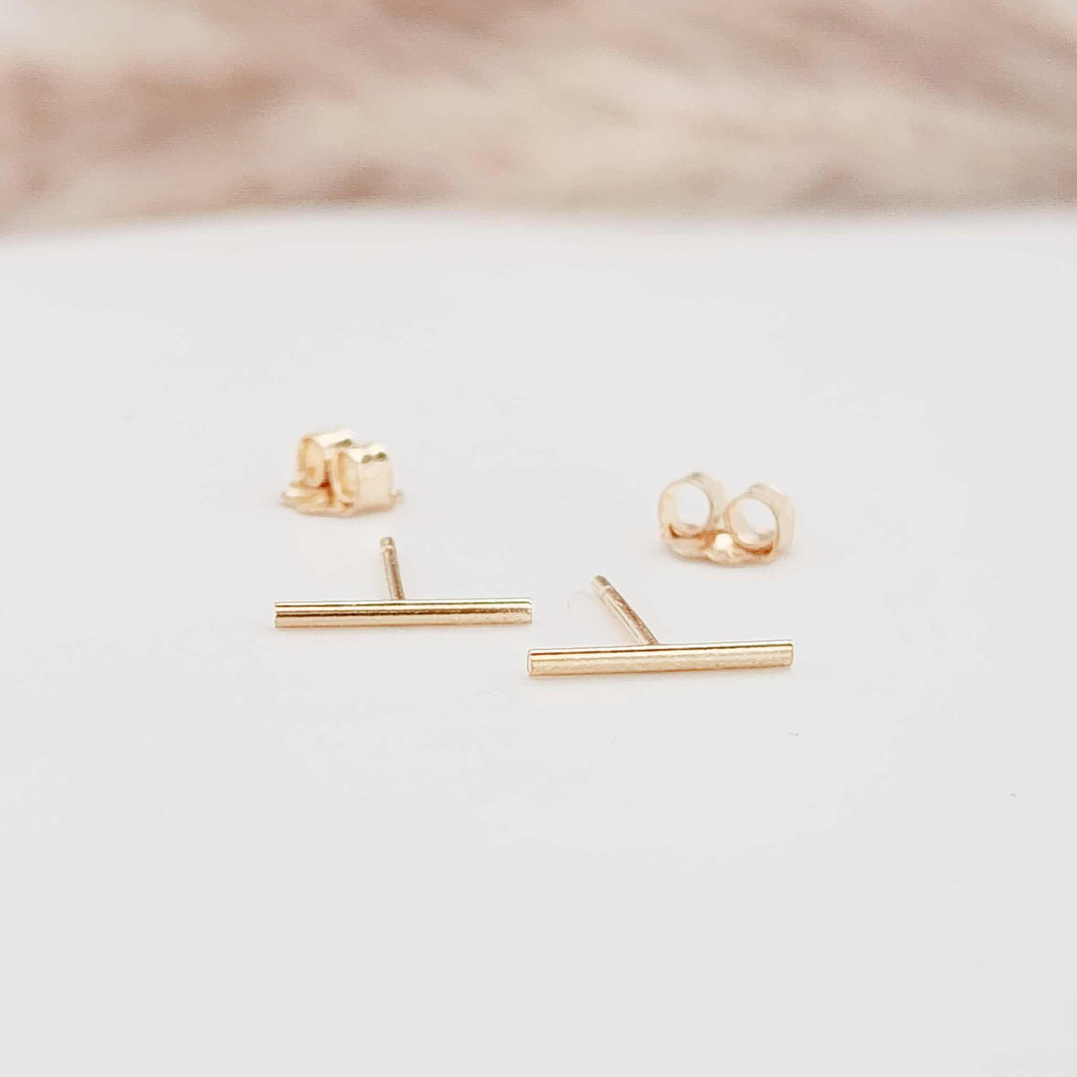 Gold filled bar earrings - Going Golden