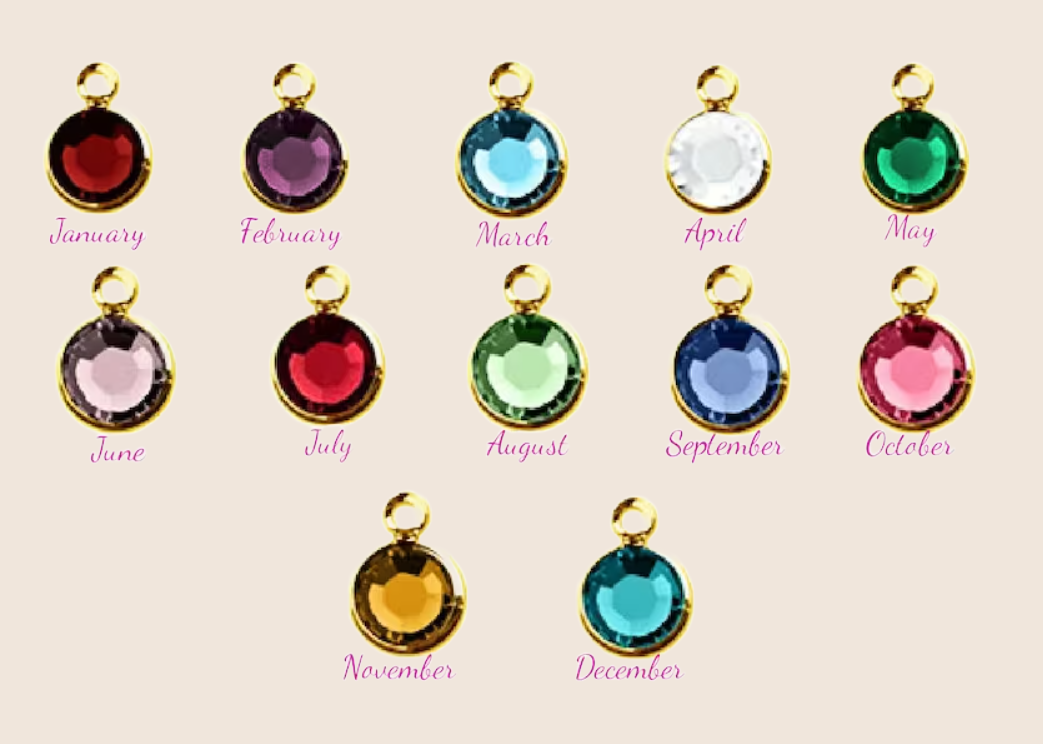gold birthstone charms
