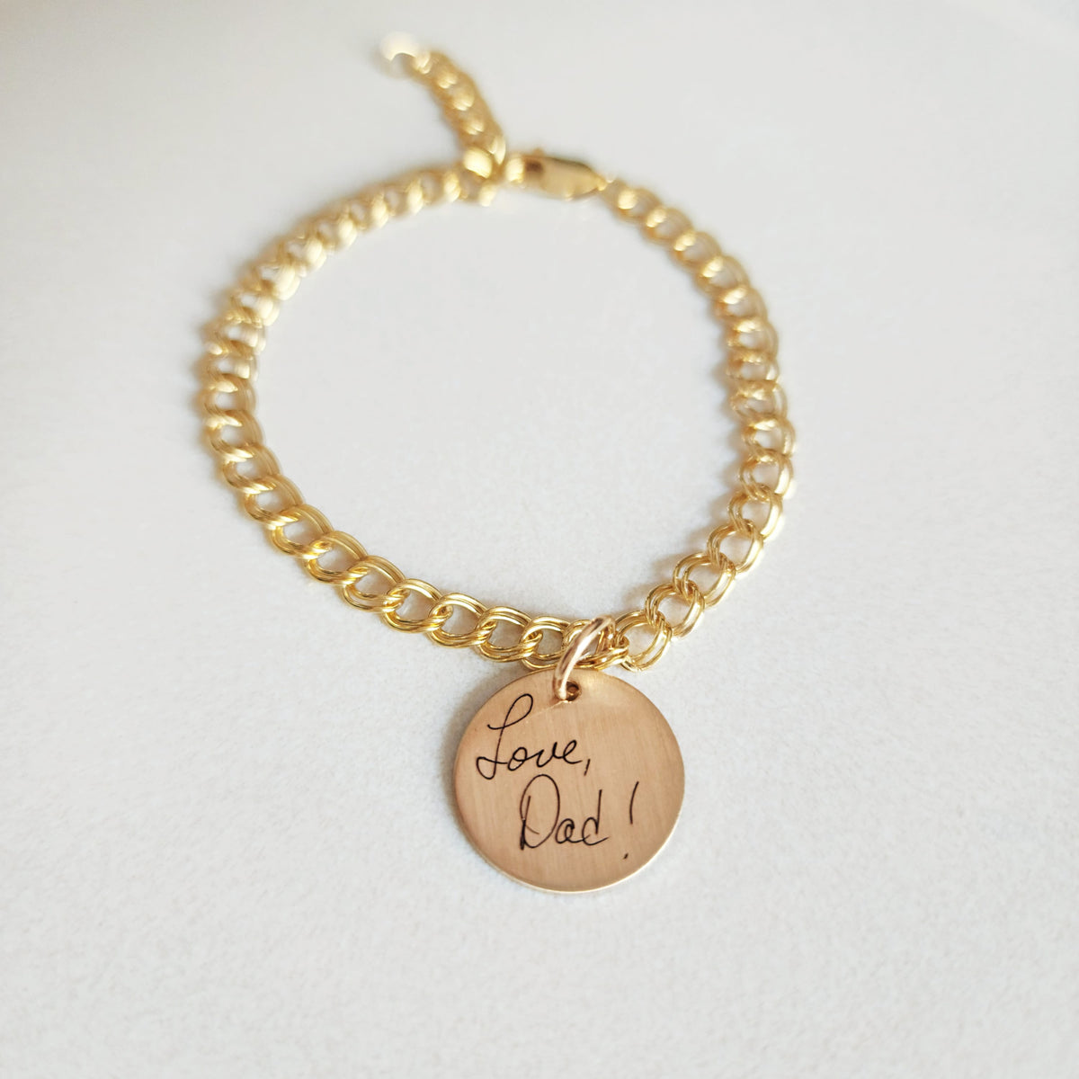 Gold Handwriting Charm Bracelet - Going Golden