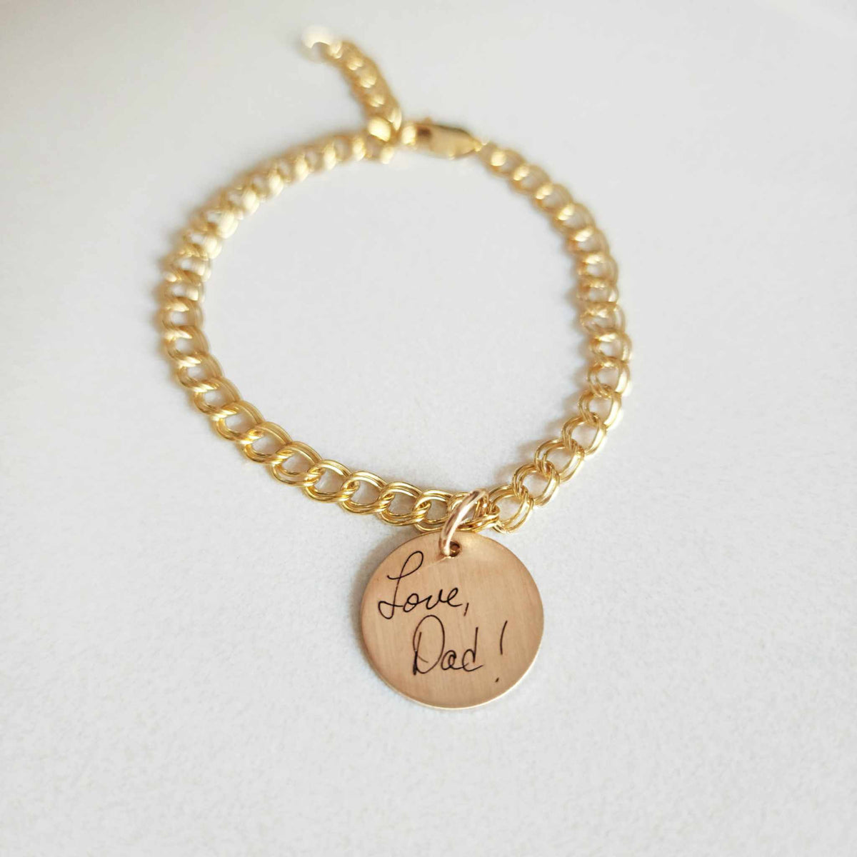Gold Handwriting Charm Bracelet - Going Golden