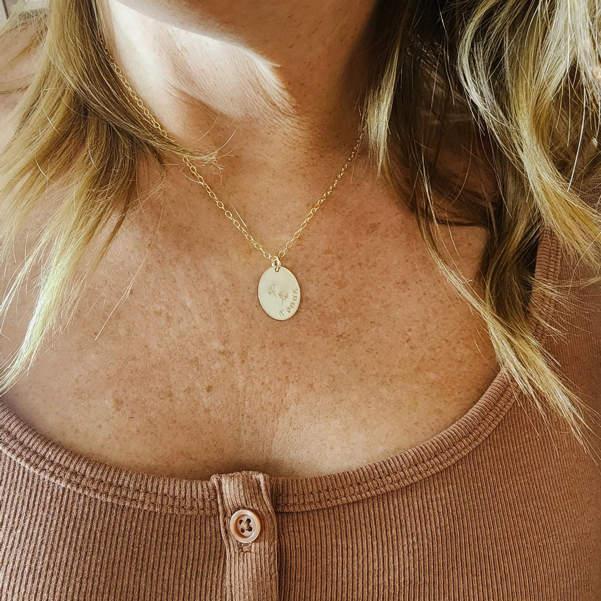 Mom or Grandma Necklace - Going Golden