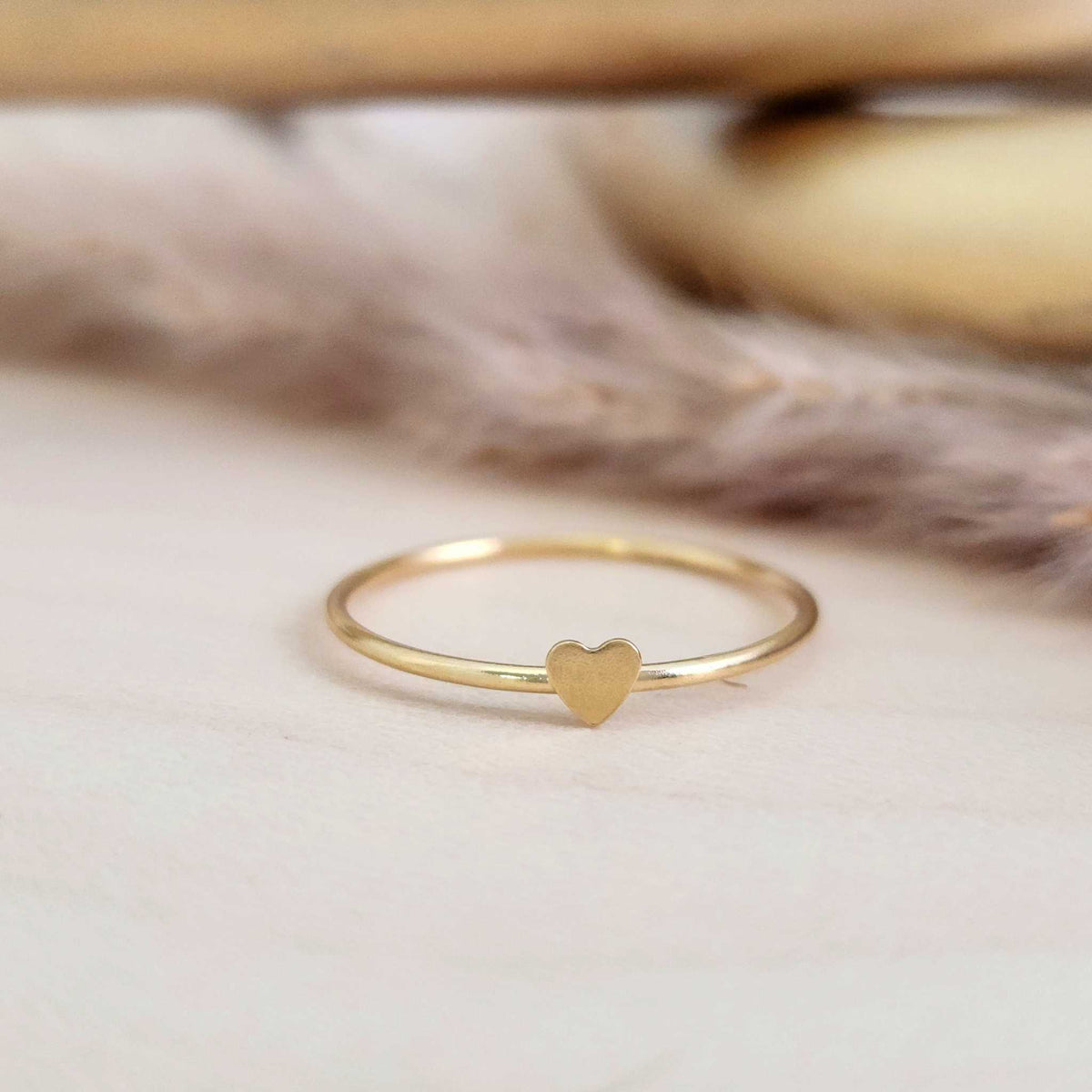 Mini Heart Ring - Going Golden
