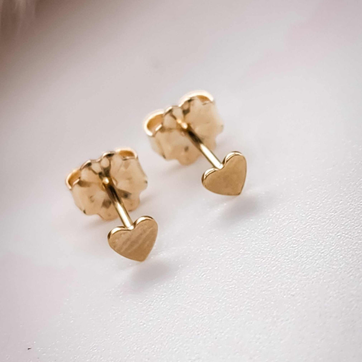 Heart Studs - Going Golden
