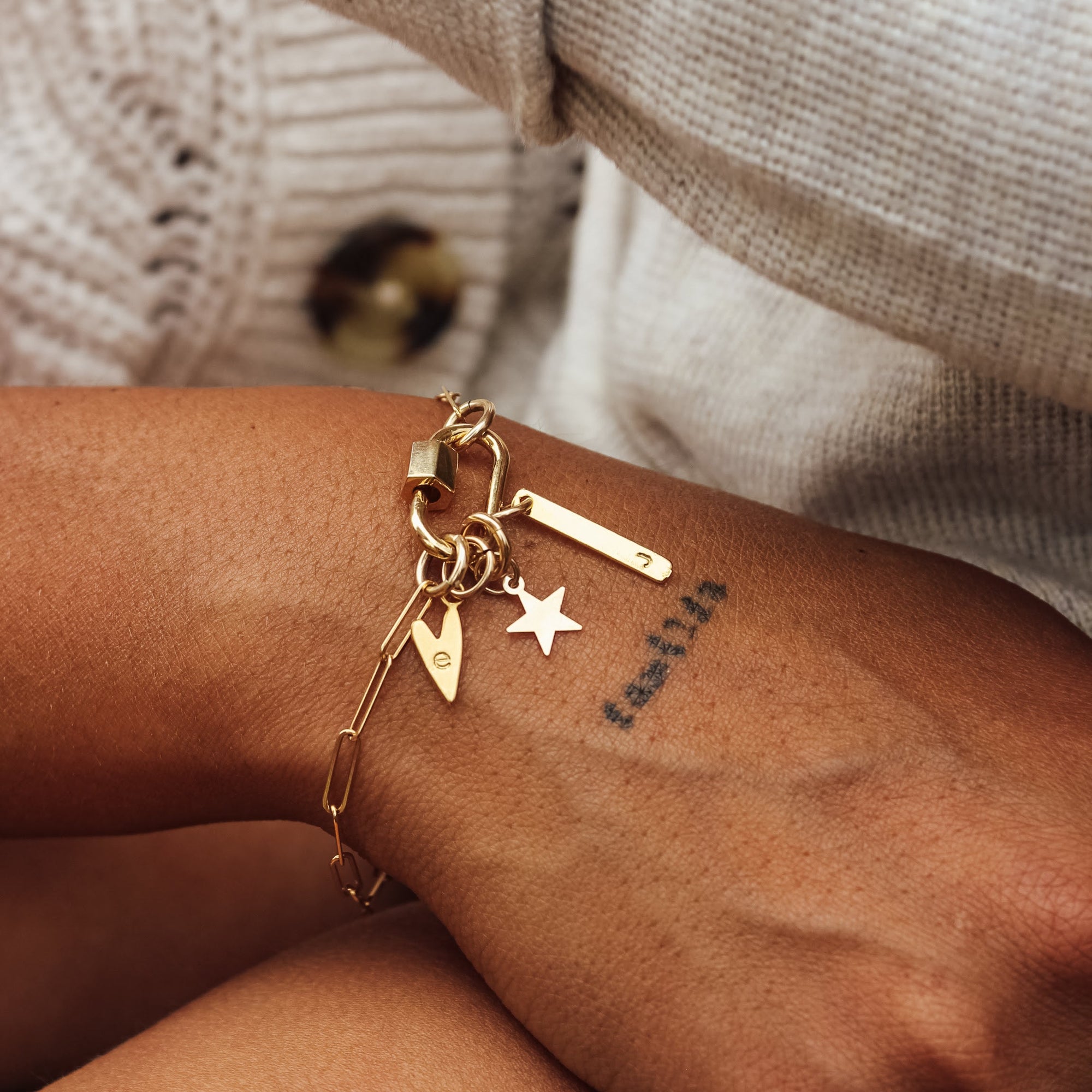 modern gold bracelet