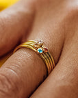 January Birthstone Stacking Ring