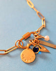 Gold Carabiner Paperclip Charm Necklace - Going Golden