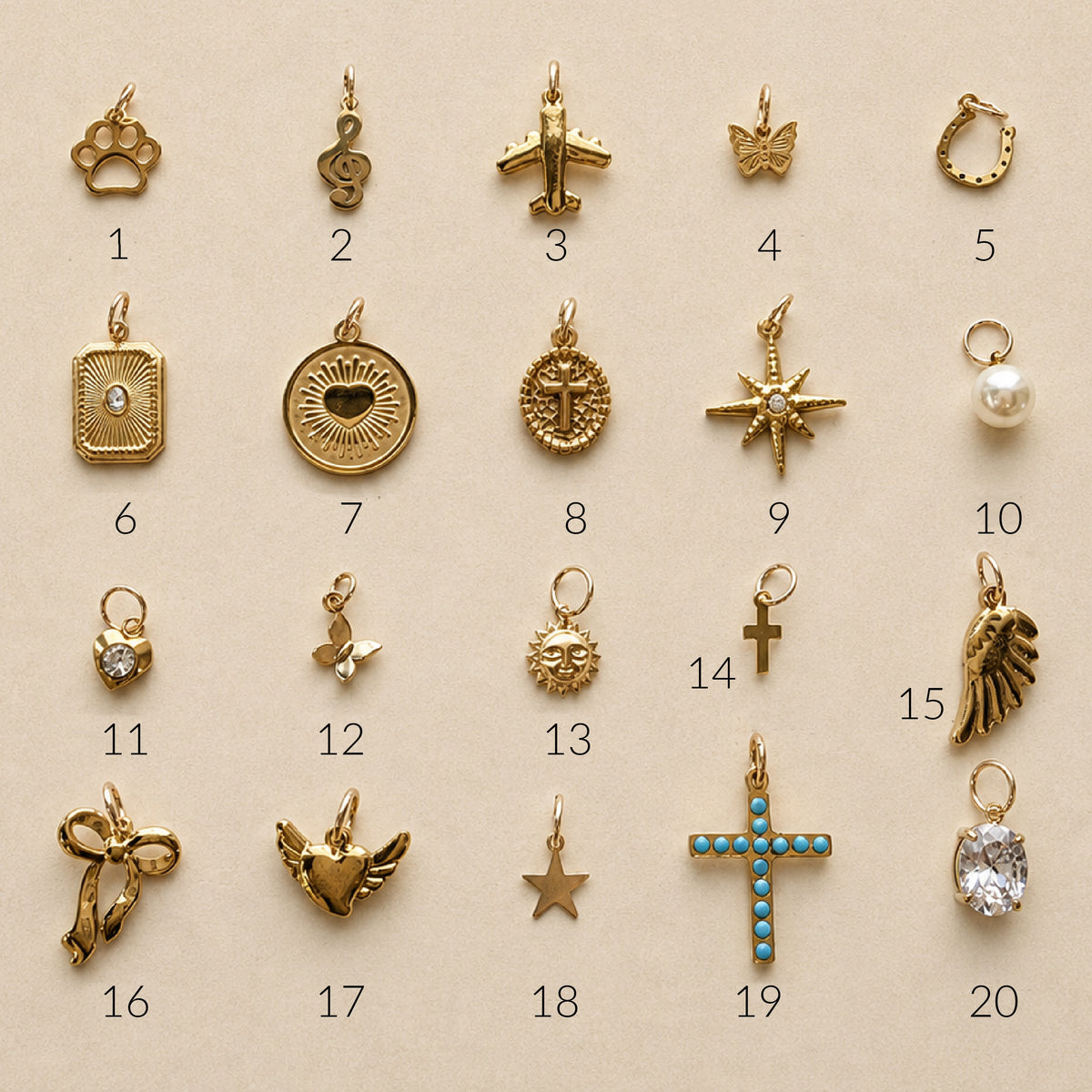 Gold Assorted Charms