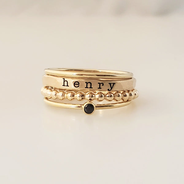 The Everly Stacking Ring Set - Going Golden