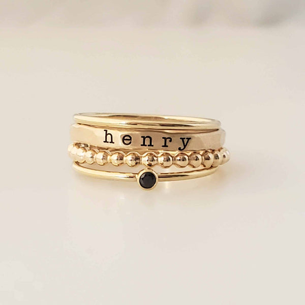 The Everly Stacking Ring Set - Going Golden