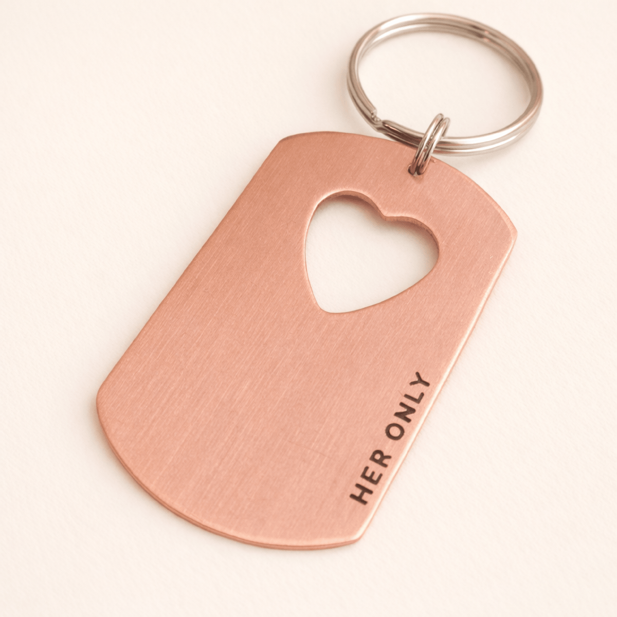 Her Only dog tag keychain