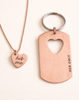 His One Her Only Matching Necklace & Keychain Set