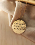 Gold Personalized Circle Pendant Necklace