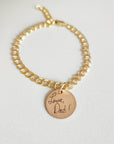 Gold Handwriting Charm Necklace