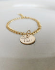 Gold Handwriting Charm Necklace