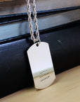 Men's Silver Dog Tag with Names